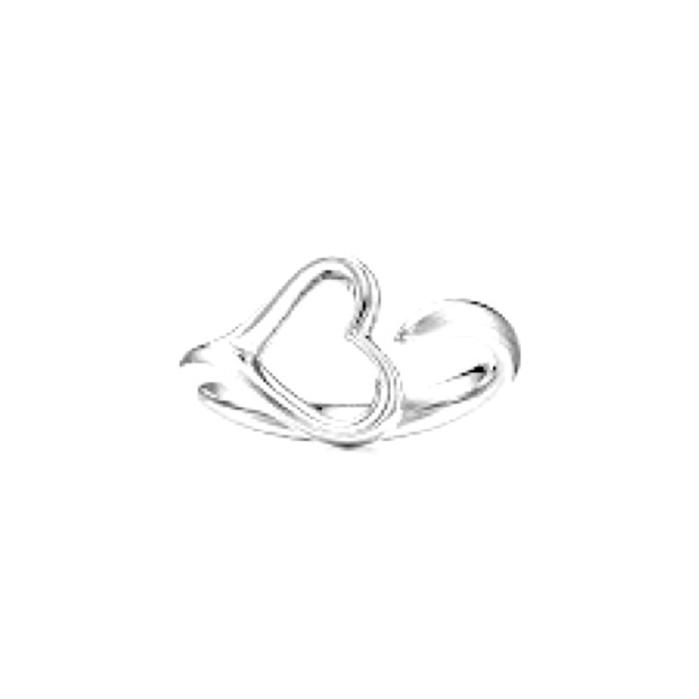 A size 7 Tiffany and Co, Elsa Peretti open heart style ring in Sterling Silver